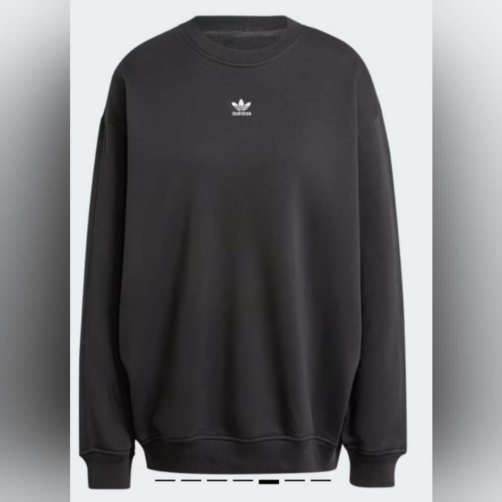 Adidas Essentials Fleece Long Oversized Crew Sweatshirt